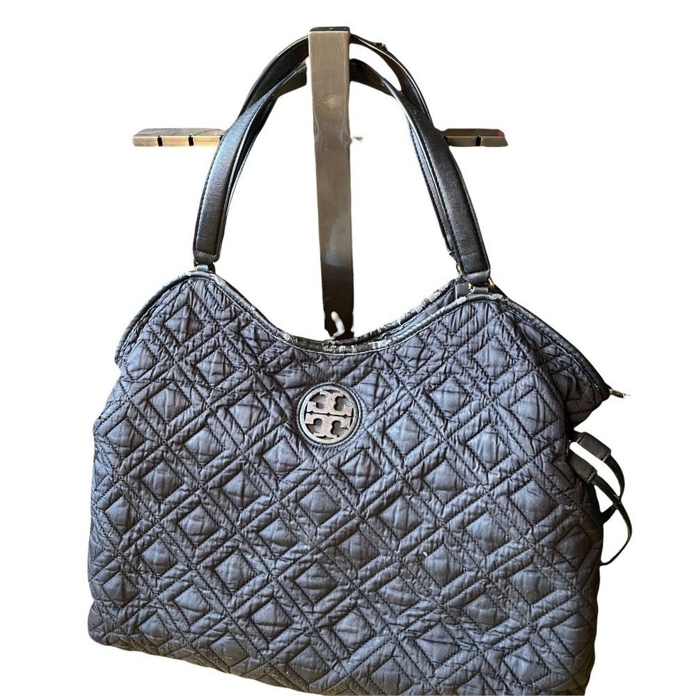 Tory Burch Black Fabric Diaper Bag